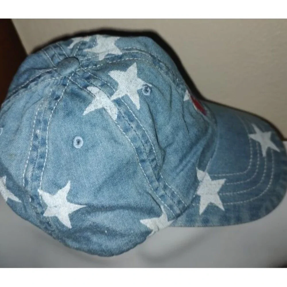 Boy's Polo Ralph Lauren 100% Cotton Stars & Red Logo Hat One Size 12-24 Months